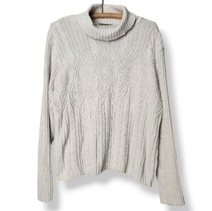 Vintage Special Request by Parkhurst Knit Cable Knit Turtleneck Sweater